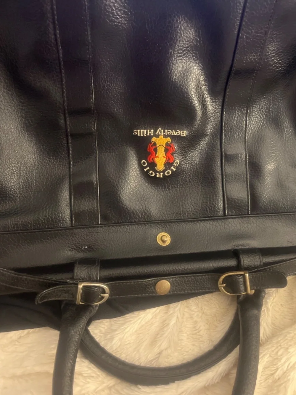 BEAUTIFUL LARGE GIORGIO/FRED HEYMAN DUFFEL BAG- Vintage bag W/Embroidered Logo